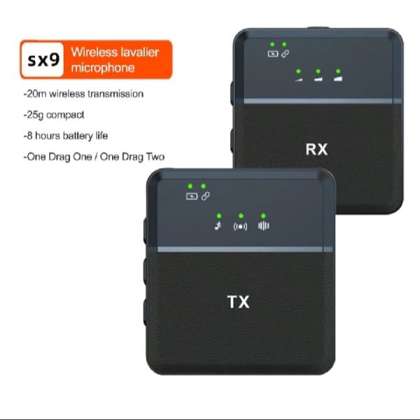 Type C and 3.5mm dual original microphone sx9 wireless gichrophone for single microphones - Image 8