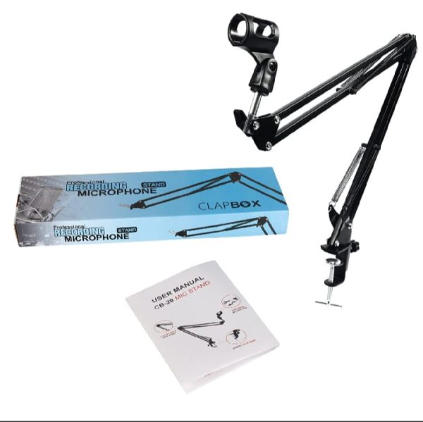 Professional Microphone Stand Suspension Scissor Arm with Holder For Dynamic and Condenser Microphone (Black) - Image 7