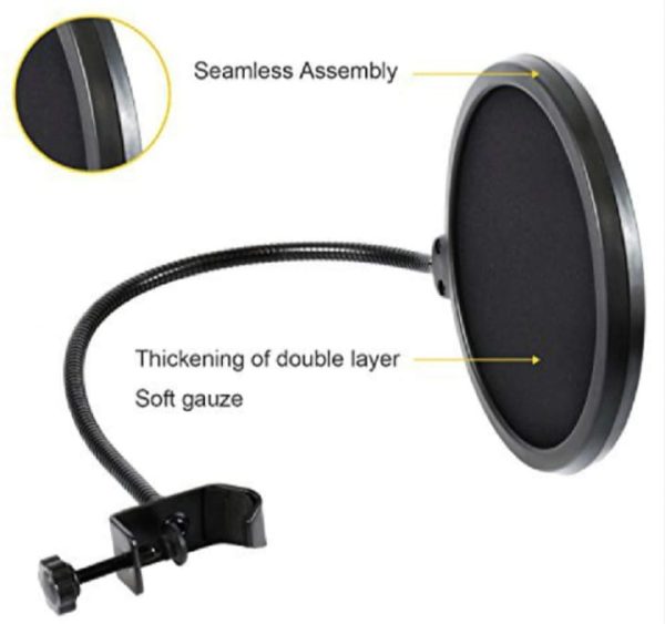 TE Anti-spray Pop Filter for Yeti Microphone Pro Audio Parts Accessory lpe black